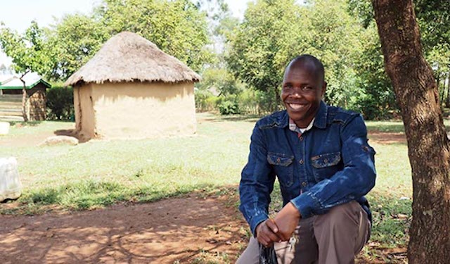 Maize farmer Peter Rotich in rural Kenya