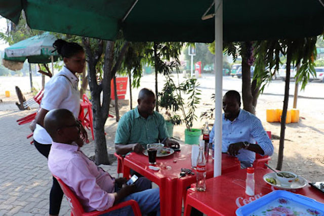 SAPFF team takes a quick break for lunch