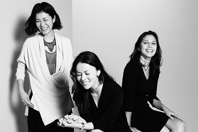 Sarah with M.M.LaFleur co-founders Miyako Nakamura and Narie Foster.