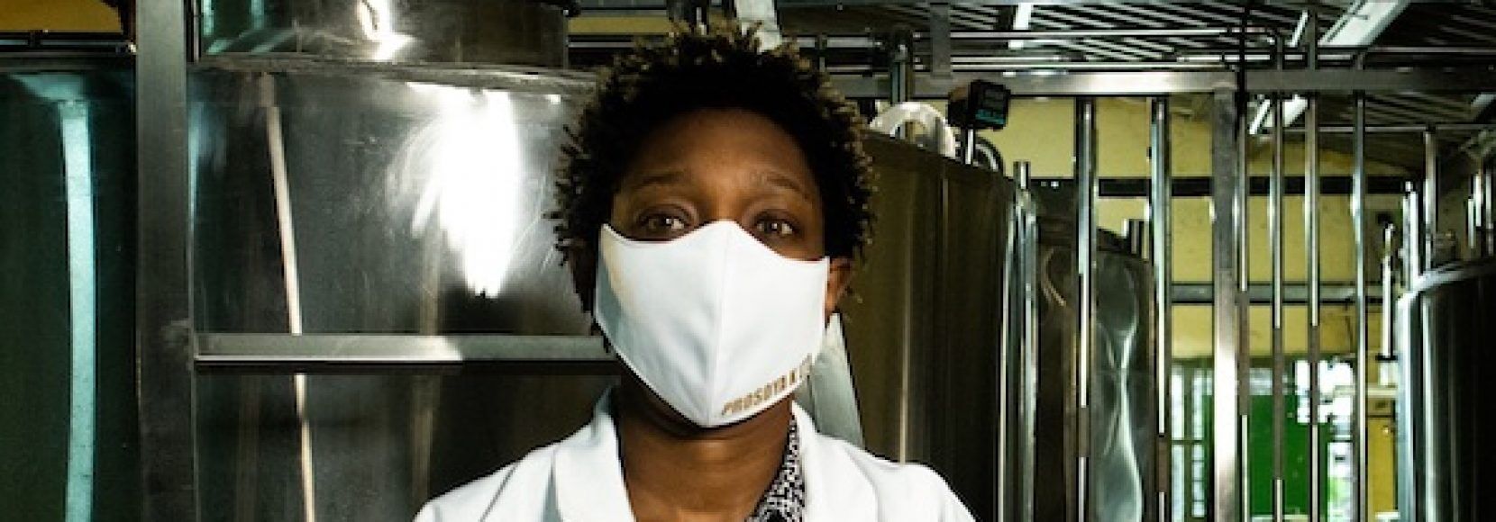 An employee at Prosoya displays a product