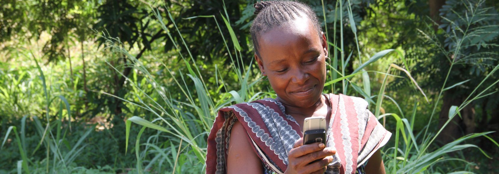 farmer with phone