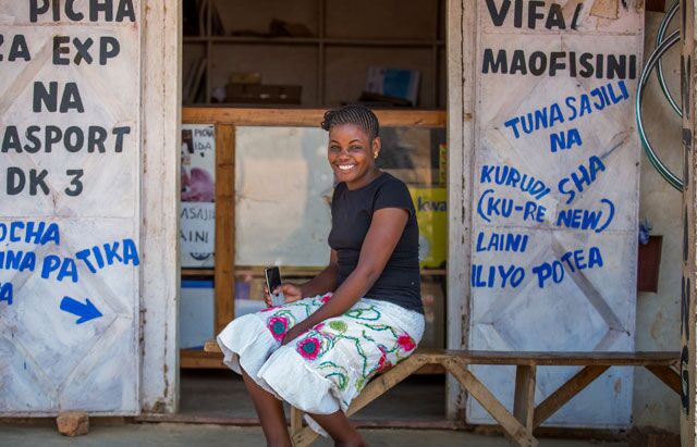 Martha Akim encouraging others of the importance of financial management in Tanzania
