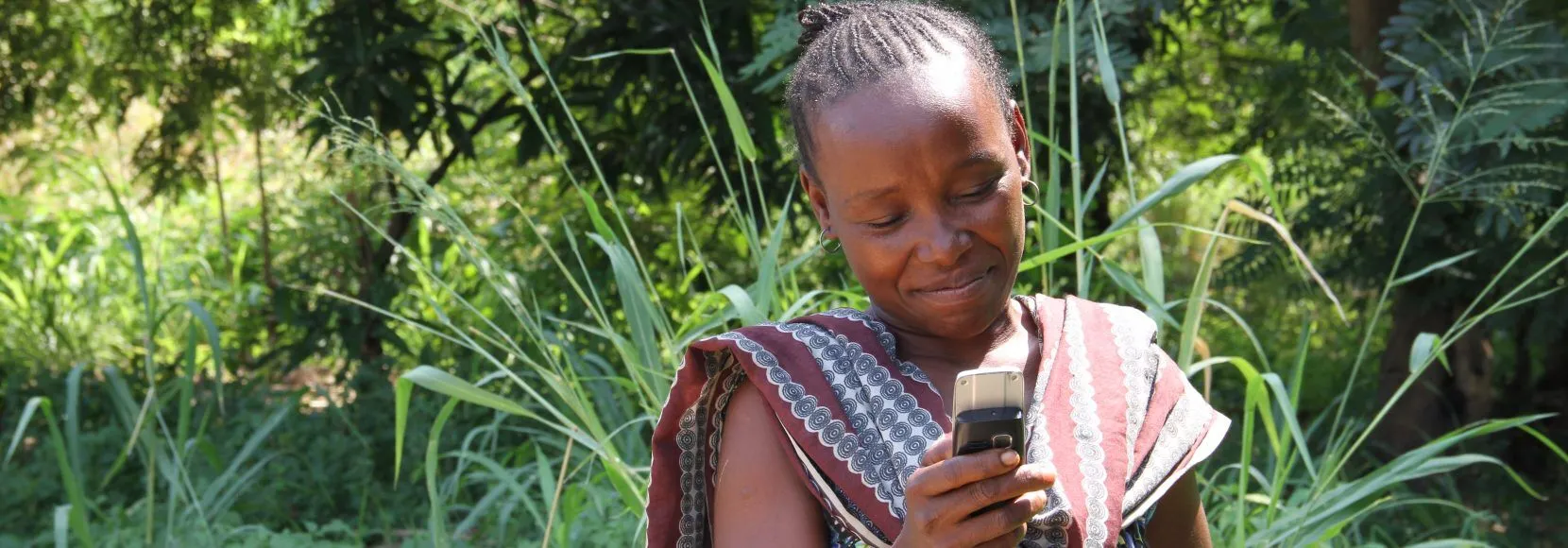 farmer with phone