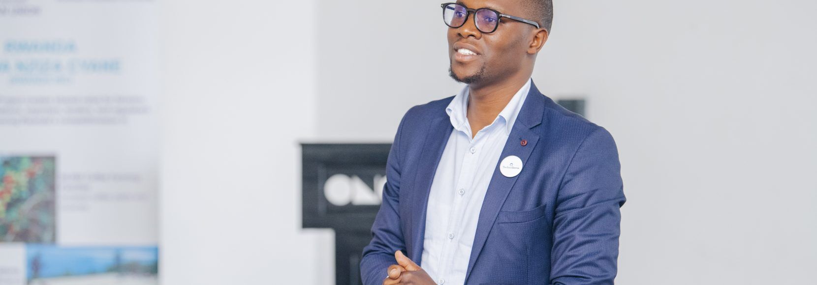 Sildio Mbonyumuhire, Director of Labs Product Management and Engineering at TechnoServe speaking about tech jobs.