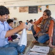 Group on Indian people enjoying each others company