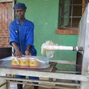 Person packaging food