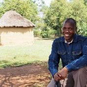 Peter Rotich at his maize farm in Kenya