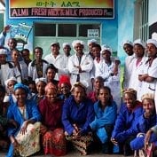 Group of people smiling together