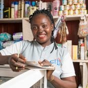 woman entrepreneur in her shop in Abuja, Nigeria