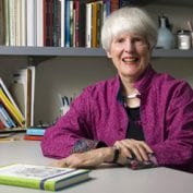 Lynn Bloom, Board of Trustees Distinguished Professor of English, in her office.