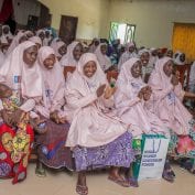 Group of women smiling in rural Nigeria