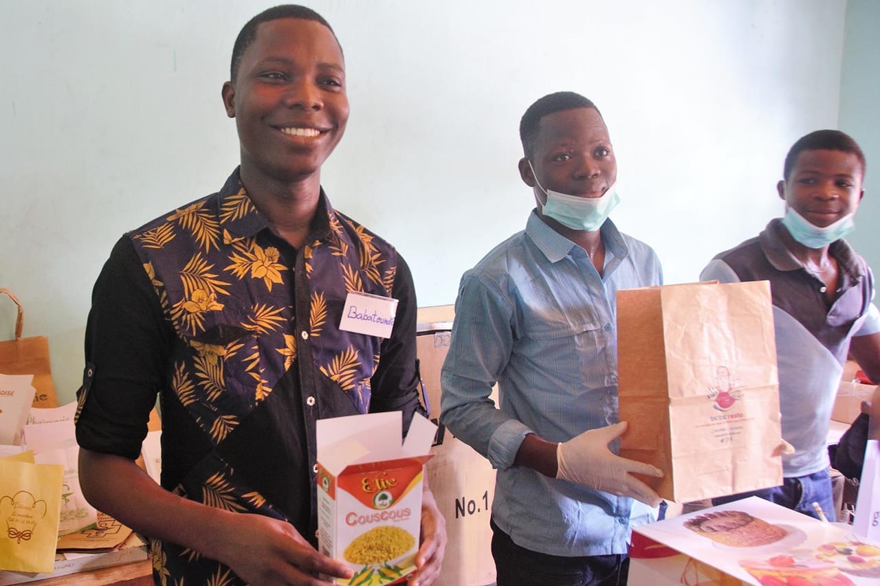 Smiling group of young men