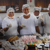 Group of women smiling after cooking