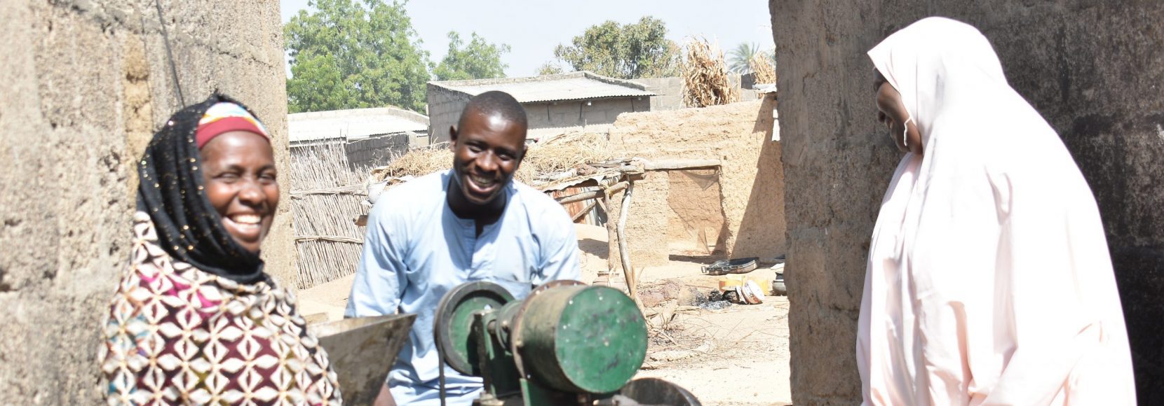 Women in agribusiness process peanuts in northern Nigeria