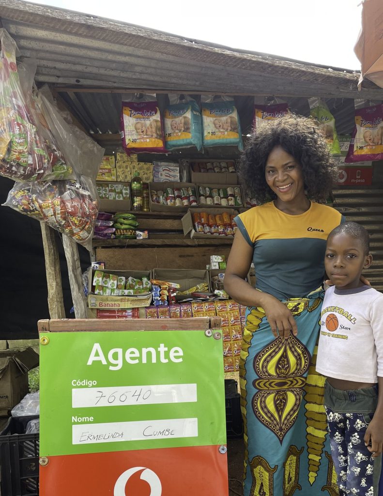 A woman business owner in Mozambique.