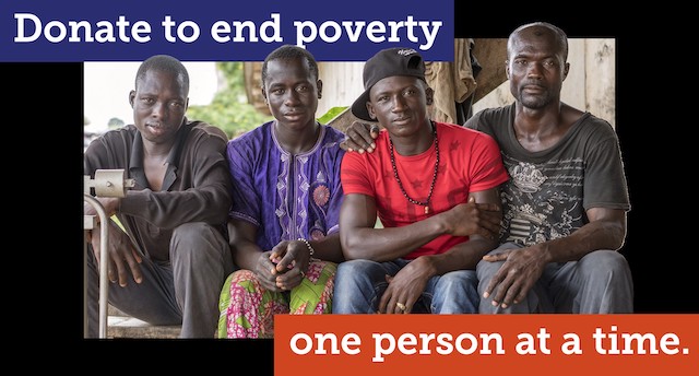 Young men from Africa sitting together and smiling