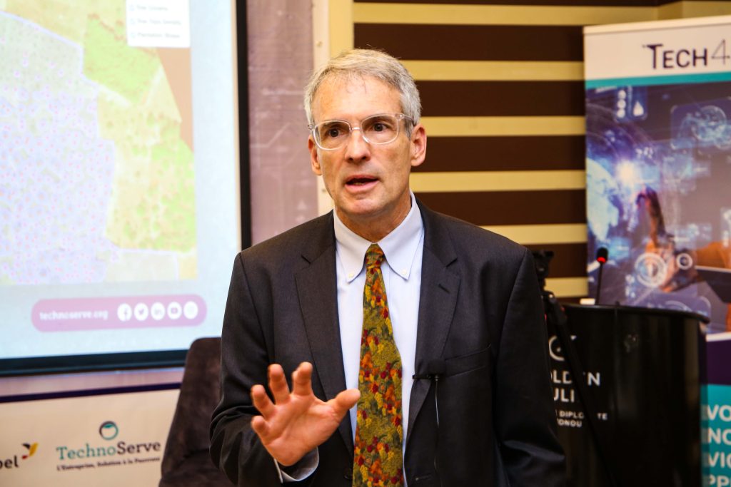 Dave Hale, Director of TechnoServe Labs, speaks at the Tech4Dev event.