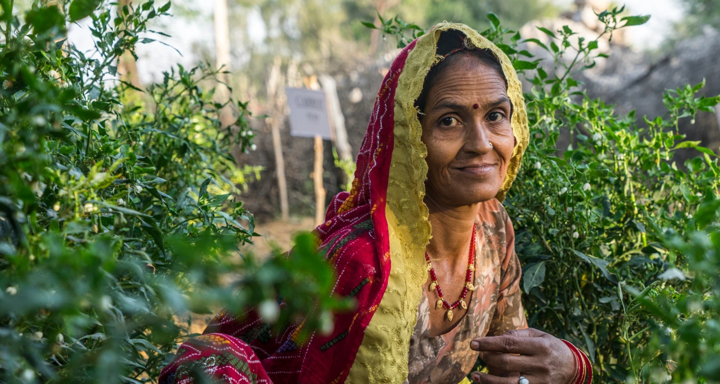 Proud Indian Women in Field
