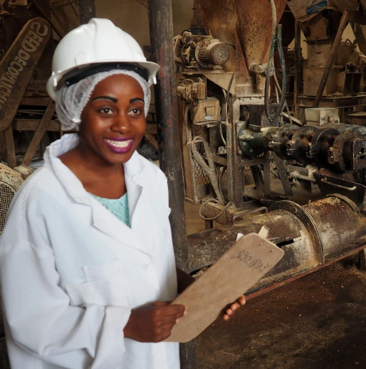 Smiling Women with Clipboard