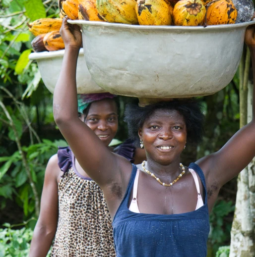 African Woman Carrying Harvest