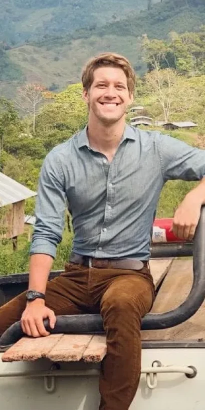 A Fellow in Peru Helping with Coffee